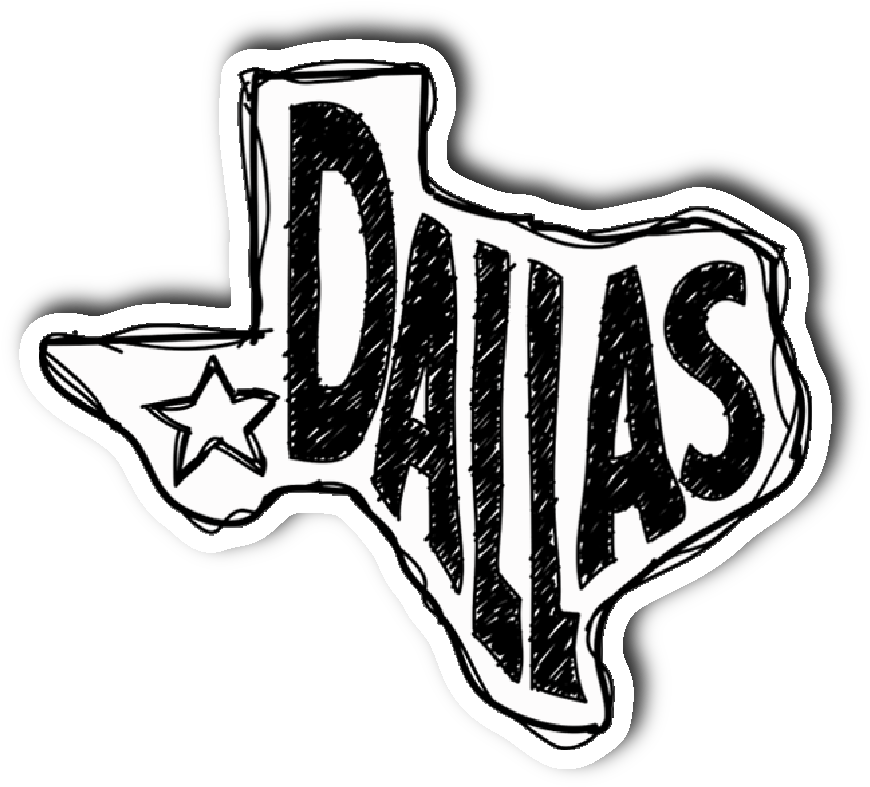 Dallas Drawing Sticker - Dallas (1064x1064), Png Download
