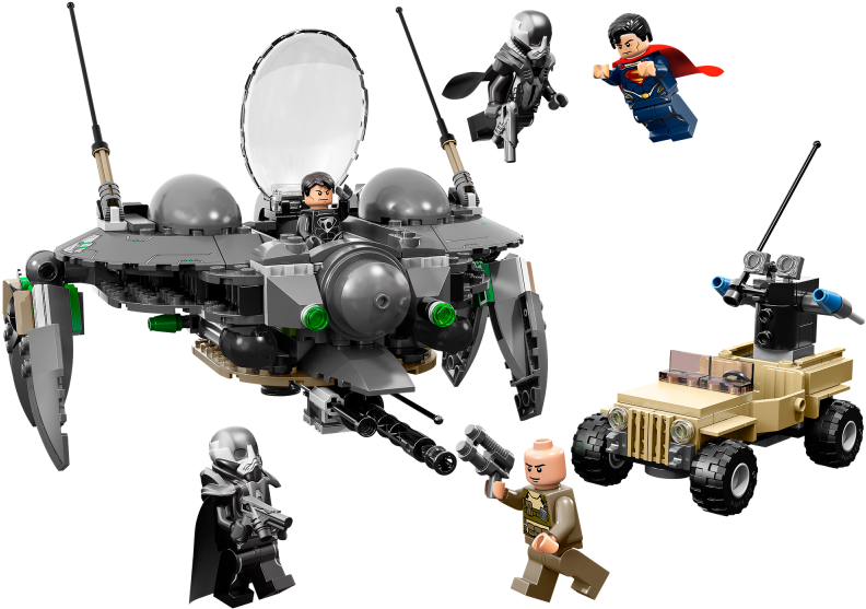 76003 Set-1 - Lego 76003 Dc Super Heroes Battle Of Smallville Set (800x600), Png Download