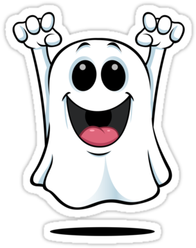 Cartoon Ghost - Ghost Smiley (375x360), Png Download
