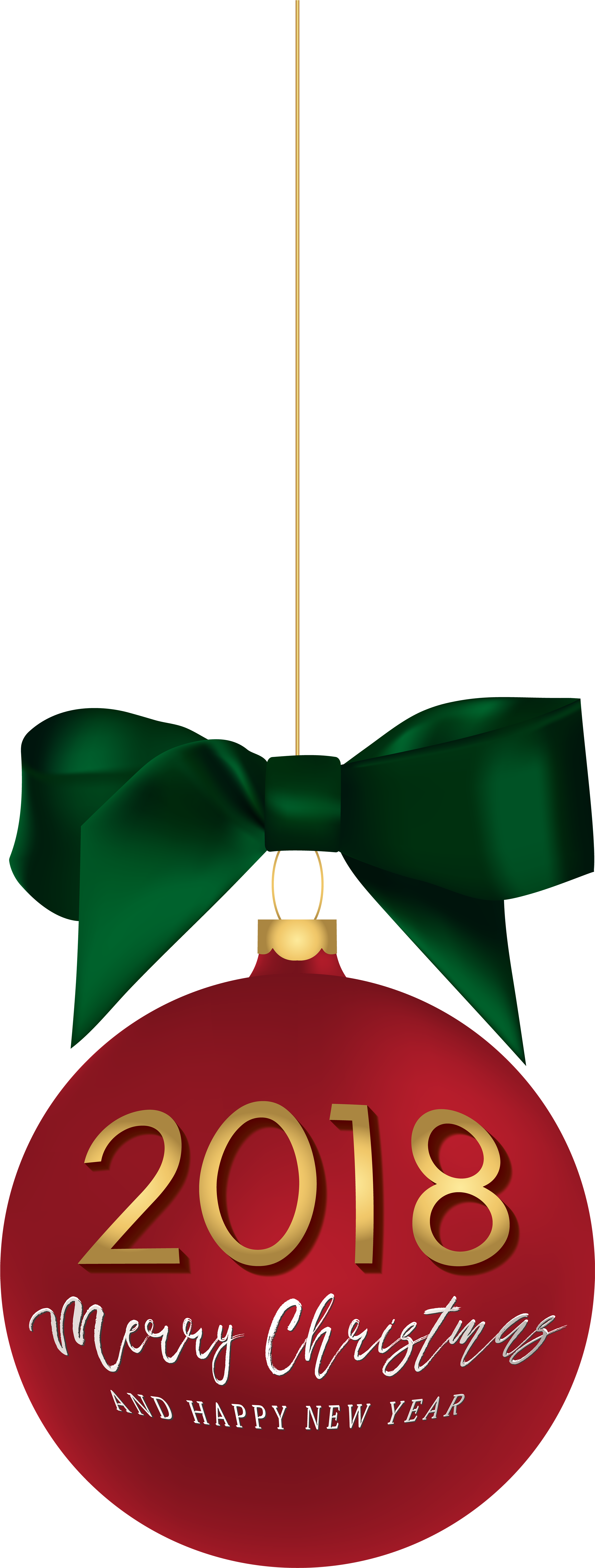 2018 Happy New Year Ball Png Clip Art Image - .net (3093x8000), Png Download