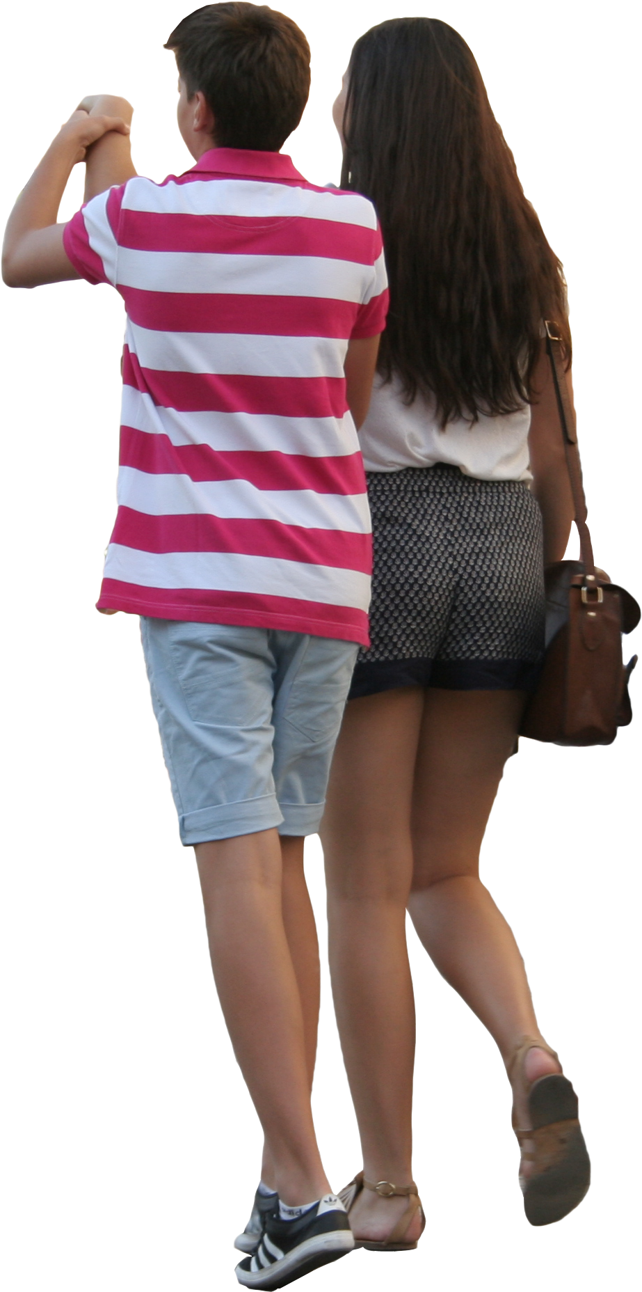 Person Walking Side View Png - Couple From The Back Png (1304x2188), Png Download