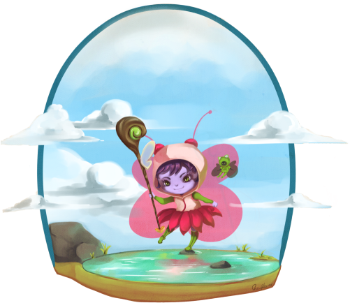 Lulu & Pix For The Dress Up A Yordle - Butterfly (500x462), Png Download
