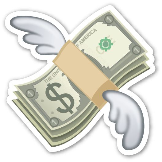 Money Flying Png - Cash Emoji (528x528), Png Download