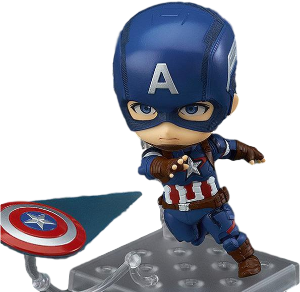 Captain America Cute 10 Cm Action Toy - Nendoroid Captain America: Hero's Edition (600x600), Png Download