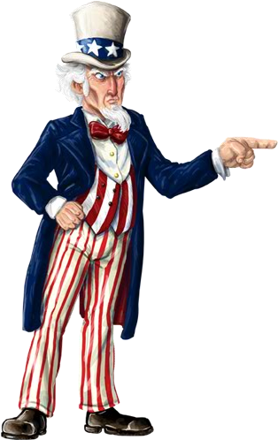 Uncle Sam - Uncle Sam Cartoon Png (389x500), Png Download