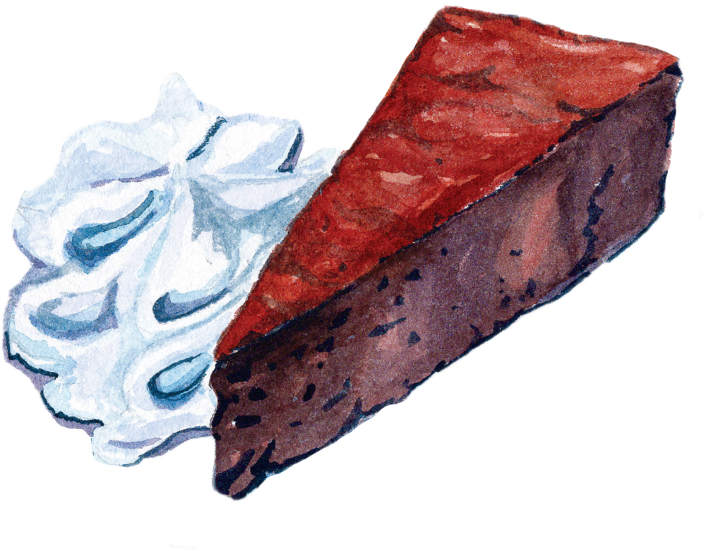 Flourless Chocolate Cake (1000x781), Png Download