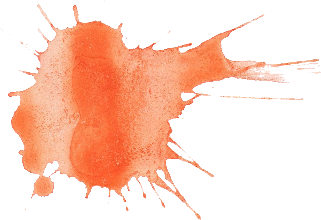 Watercolor Splatter Transparent - Orange Watercolor Splash Png (1119x767), Png Download