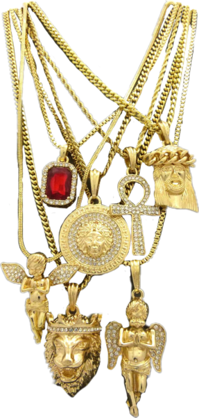 Share This Image - 7 Gold Chains (287x600), Png Download