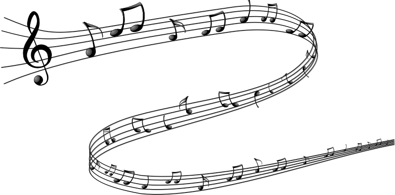 Medium Image - Music Notes Png (800x396), Png Download