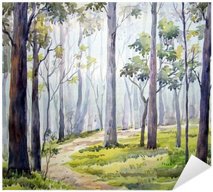 Painting Of Watercolour Forest (400x400), Png Download