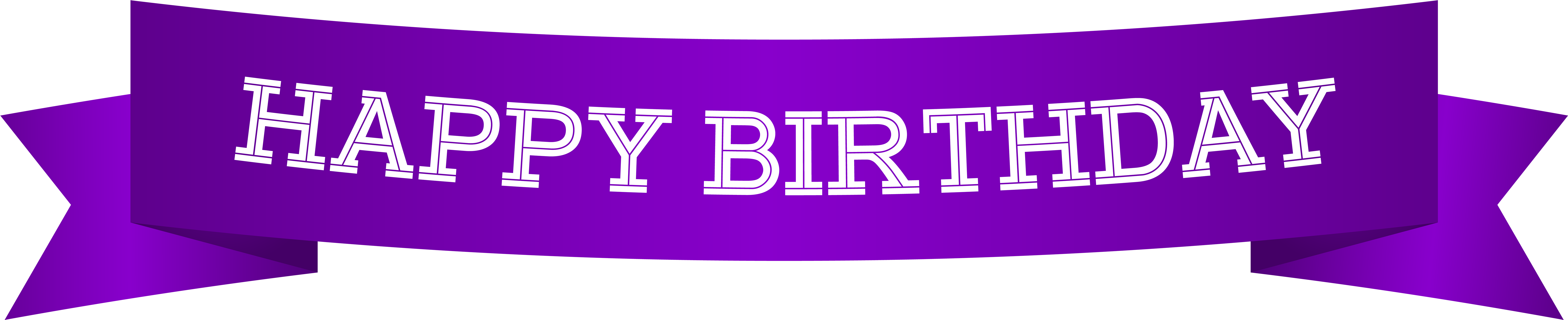 Happy Birthday Banner Purple Png Clip Art Image - Happy Birthday Banner Purple (8000x1682), Png Download