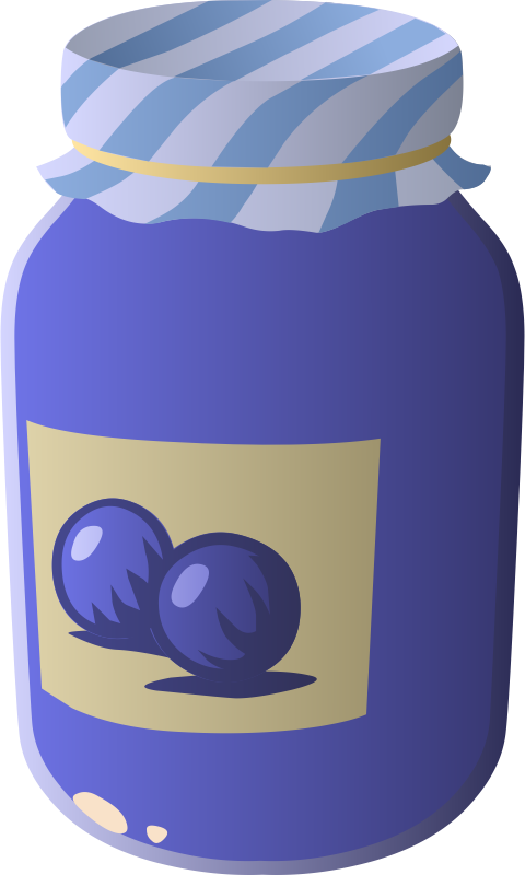 Blueberry Cliparts - Blueberry Jam Clipart (480x800), Png Download