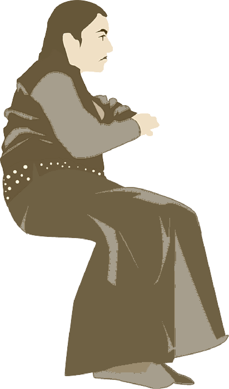 Silhouette, Woman, Girl, Sit, Sitting - Clip Art (800x1358), Png Download