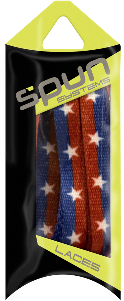 Spun™ 3/8" Printed Shoelaces - Shoelaces (416x1024), Png Download