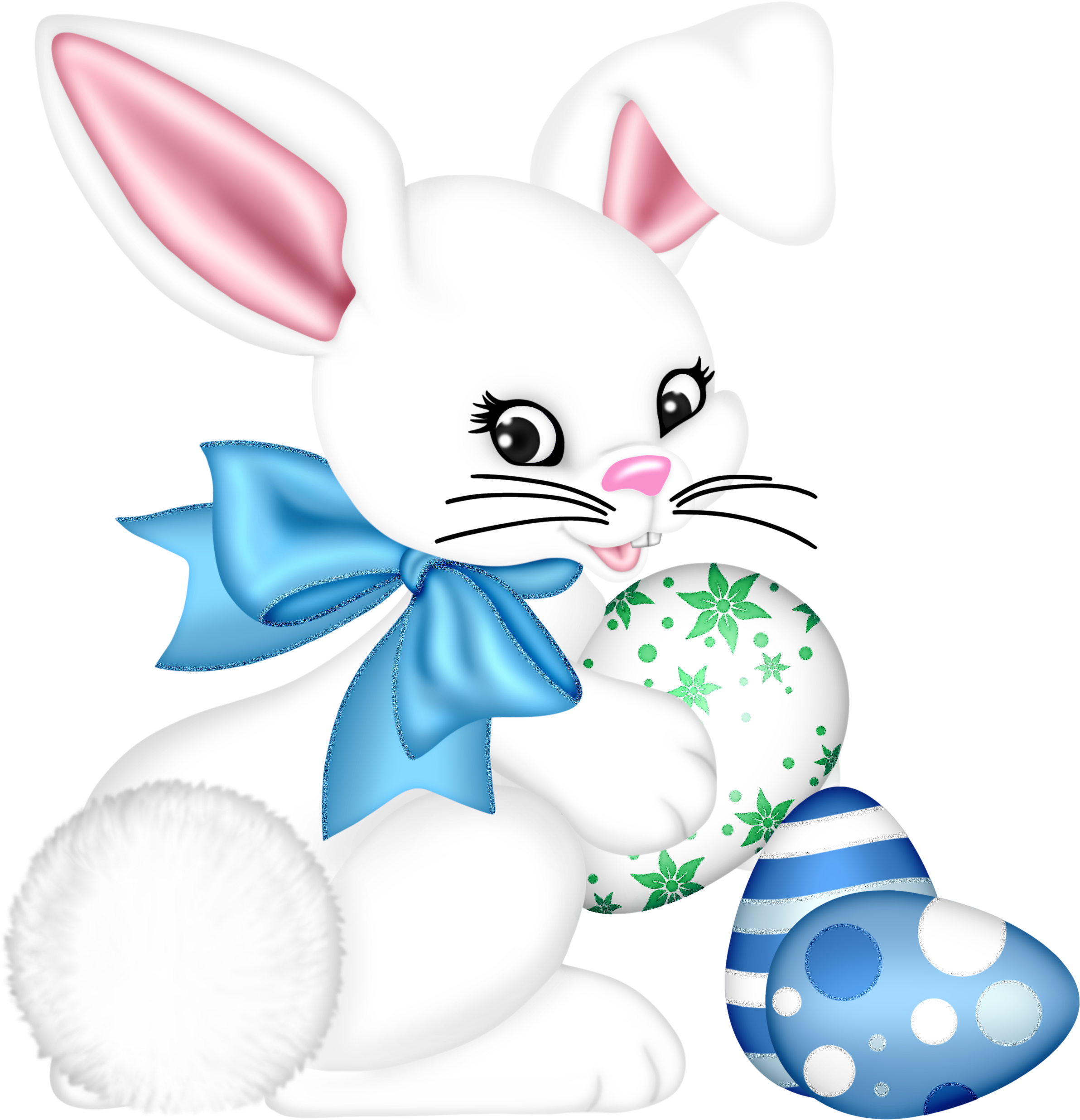 Transparent Easter Bunny And Egg Png Clipart Picture - Easter Bunny (2706x2626), Png Download