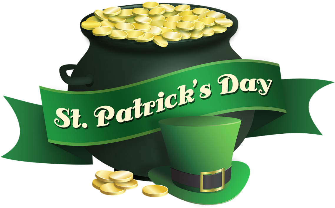 St Patrick's Day, Saint Patricks Day, Pot Of Gold - San Patrick Day Png (960x664), Png Download
