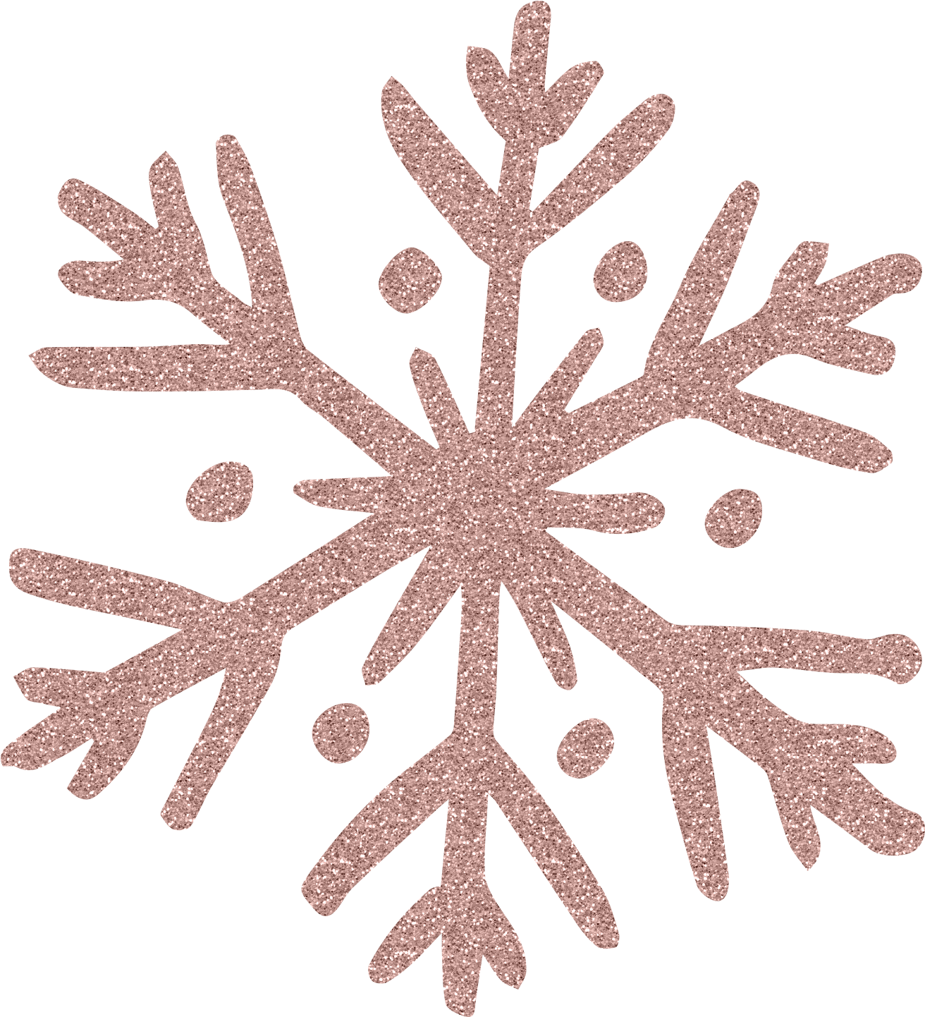Gold Snowflakes Png - Rose Gold Snowflake (1500x1500), Png Download