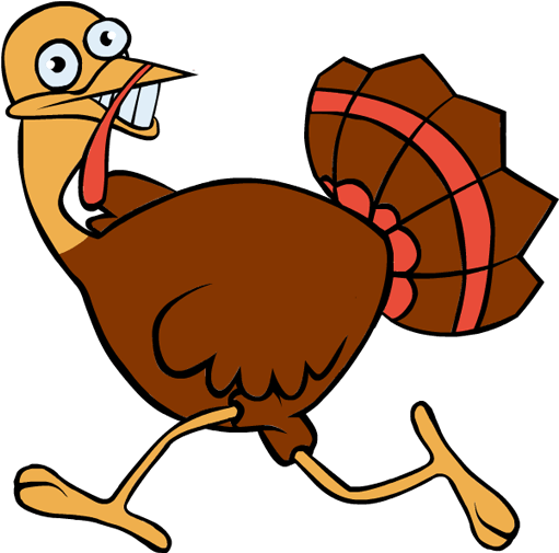 Running Turkey Png Clip Black And White Download - Turkey Running Clip Art (600x630), Png Download
