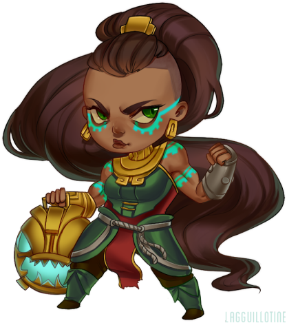 Illaoi - Illaoi Draw League Of Legends (500x540), Png Download