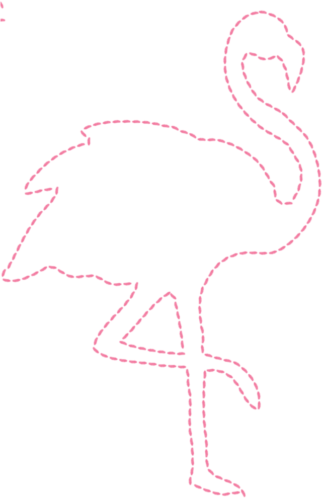 Flamingo 674 × 1 013 Pixels - Large Flamingo Outline (674x1013), Png Download