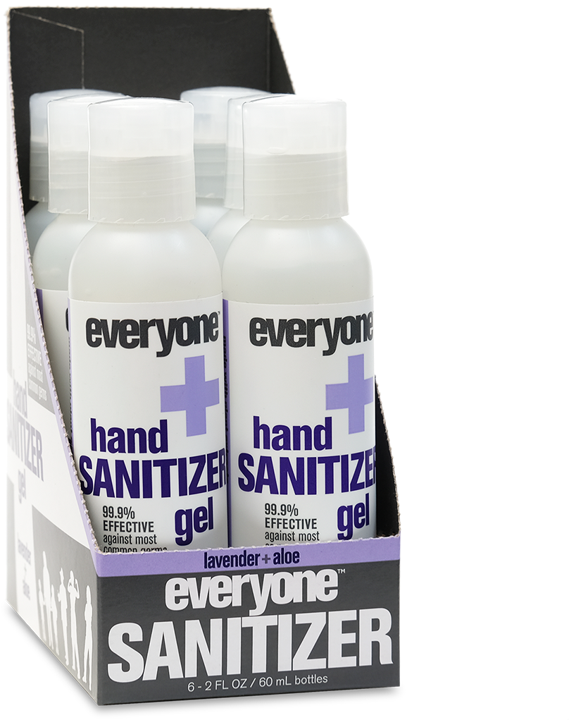 Everyone Lavender & Aloe Sanitizer Gel 6 Pack - Eo Products Hand Sanitizer Gel Everyone Cocnt Lmn Dsp (1500x1500), Png Download