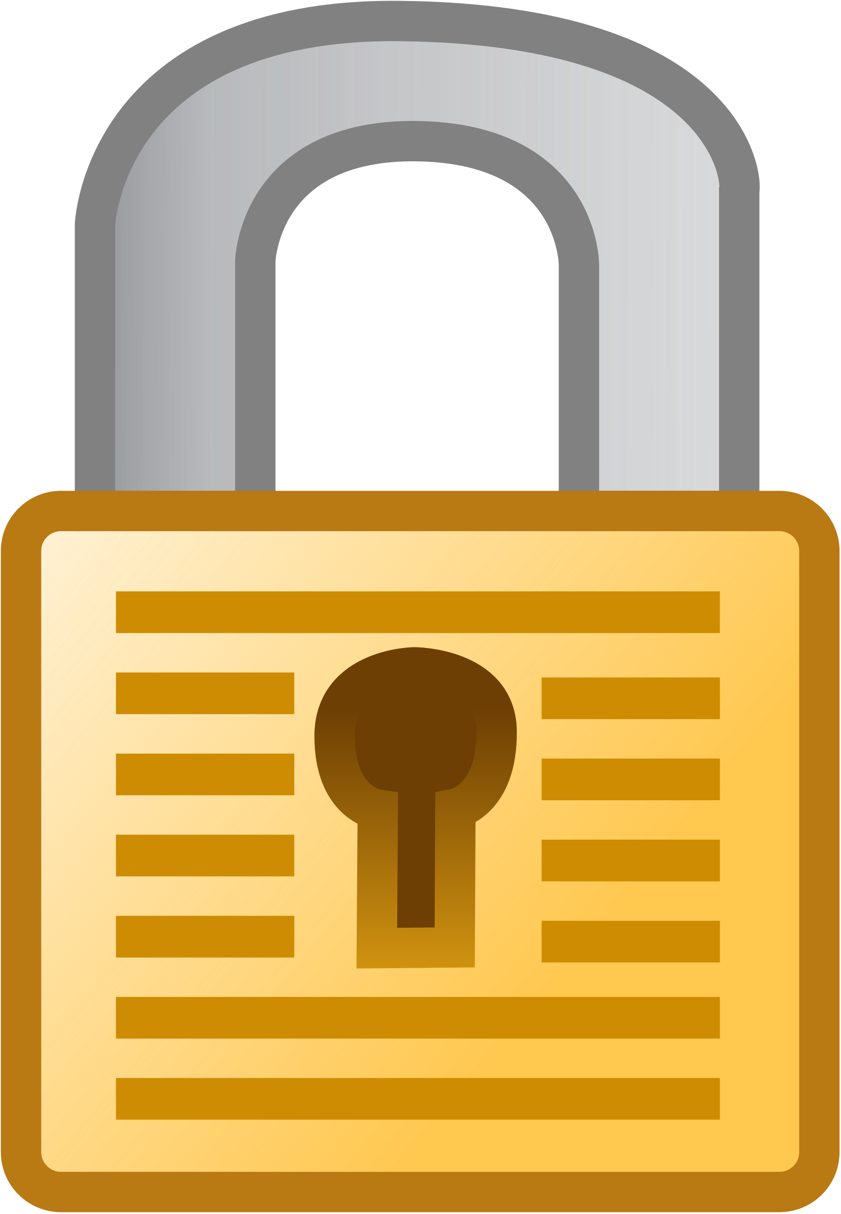 Locked Clipart - Clip Art Pad Lock (1662x2400), Png Download