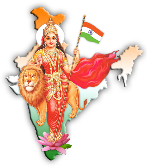 Bharat Mata Pictures, Wallpapers And Images Latest - Bharat Mata With Map (477x541), Png Download