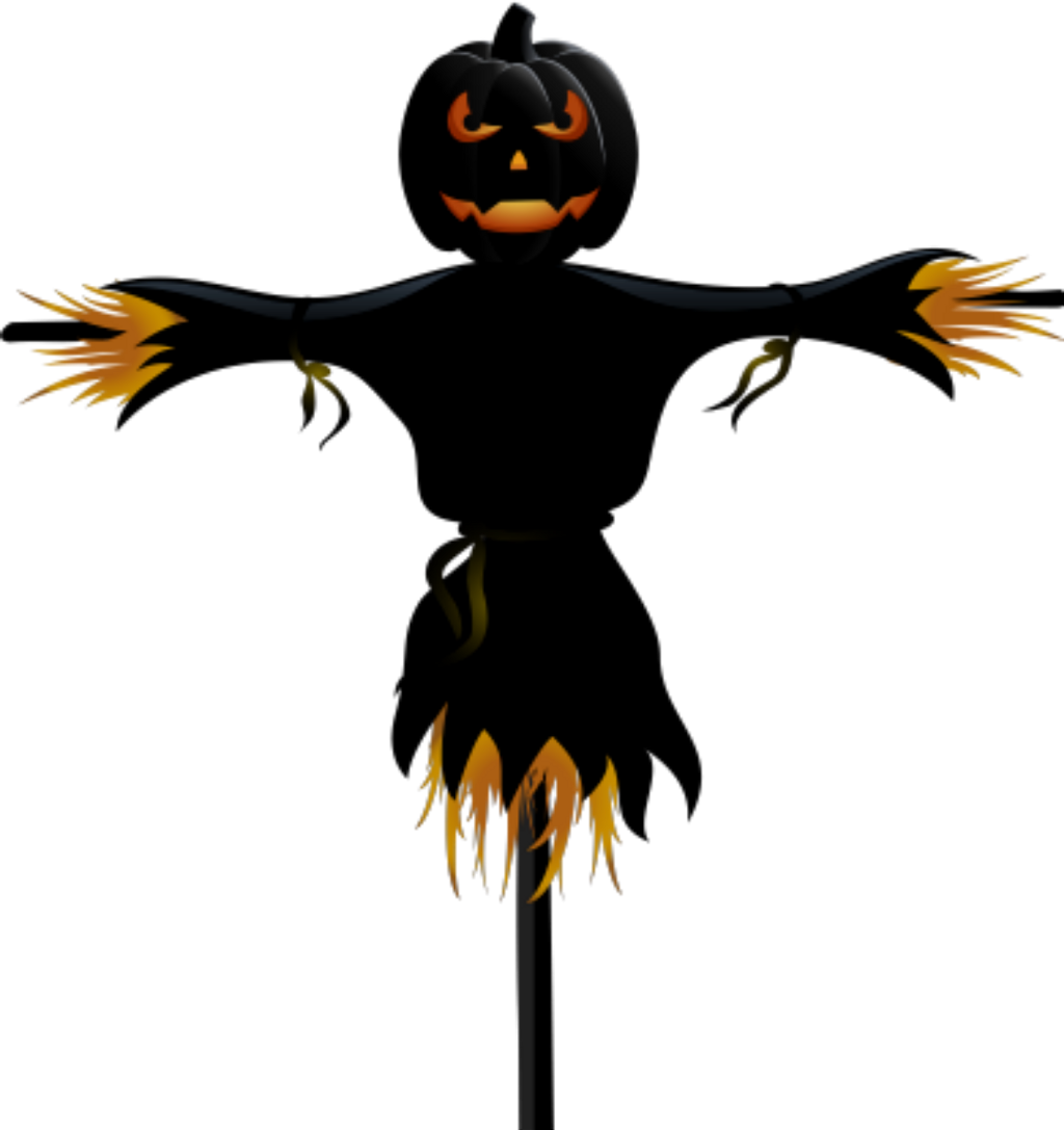 Halloween Pumpkin Scarecrow Transparent Png Clip Art - Halloween Clipart Transparent Background (577x600), Png Download