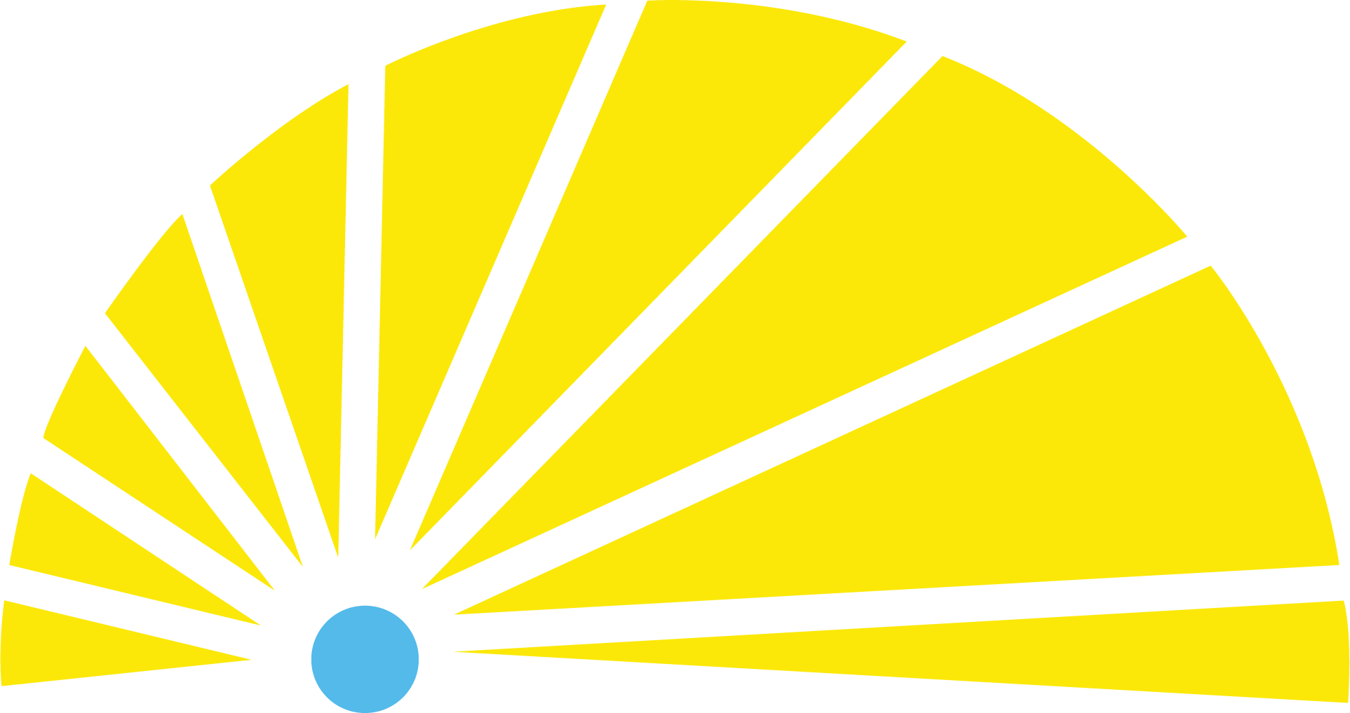 Sunburst Logo Black Background - Circle (1925x1018), Png Download