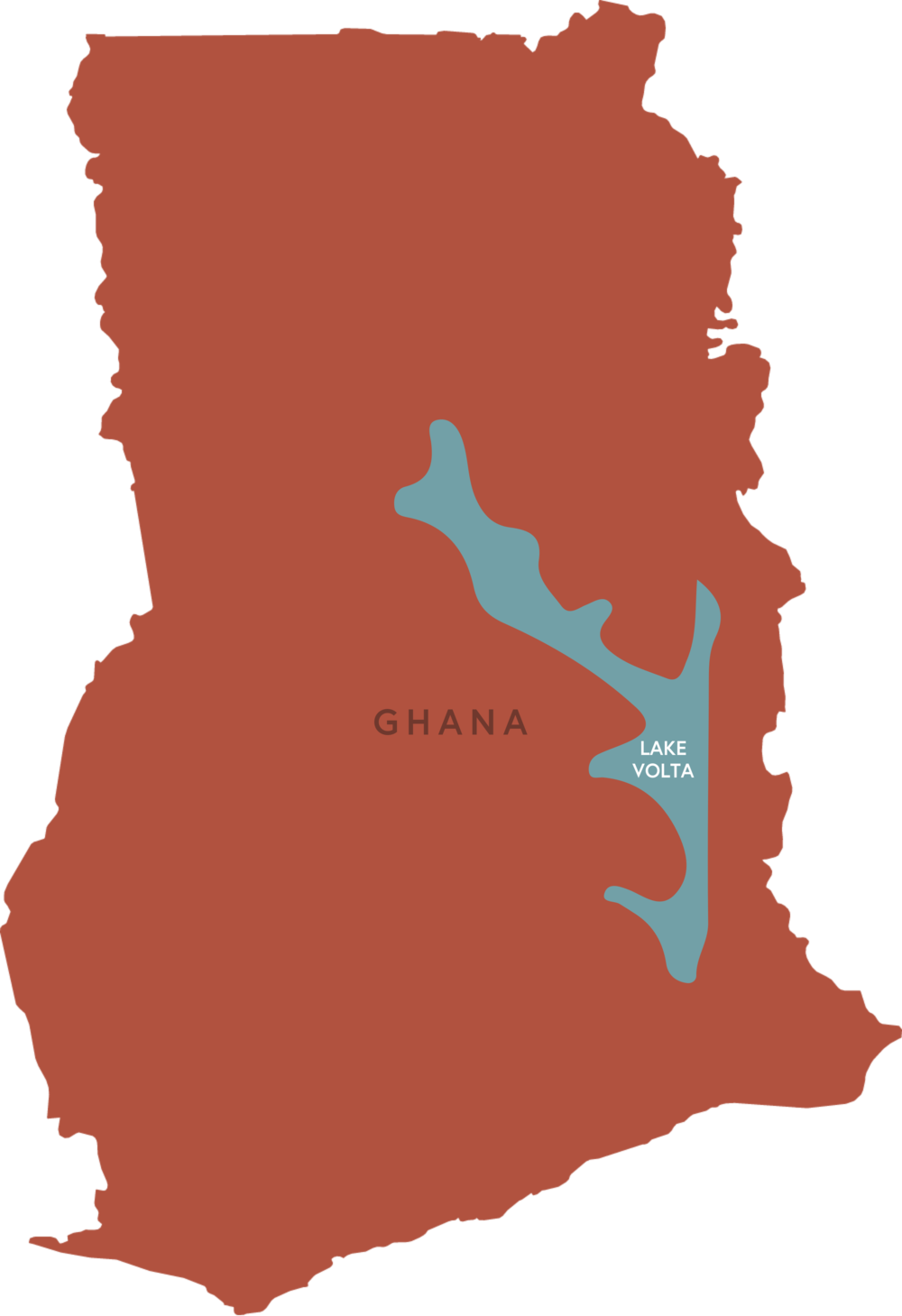 Ghana-map - Ghana Map Vector (1000x1459), Png Download