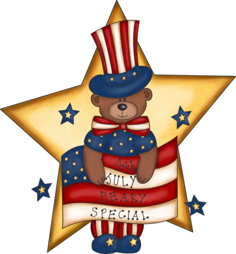 4th Of July Clipart, Happy 4 Of July, Fourth Of July, - Cute 4th Of July Cartoon (465x500), Png Download