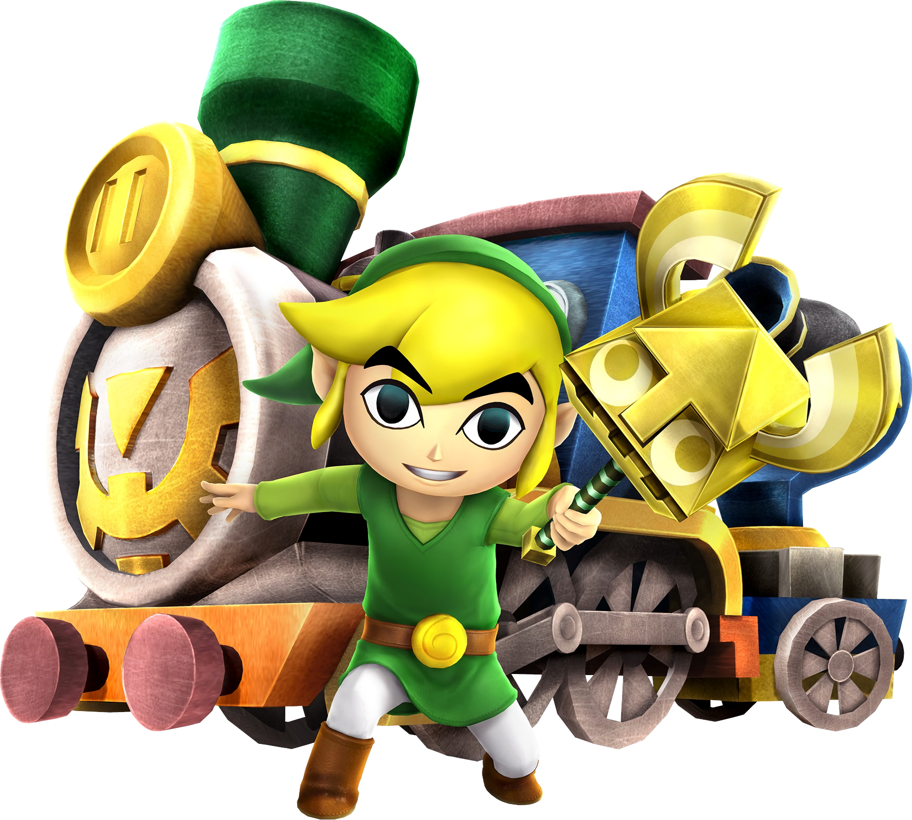 Toon Link Sand Wand - Hyrule Warriors Sand Wand (1774x1595), Png Download