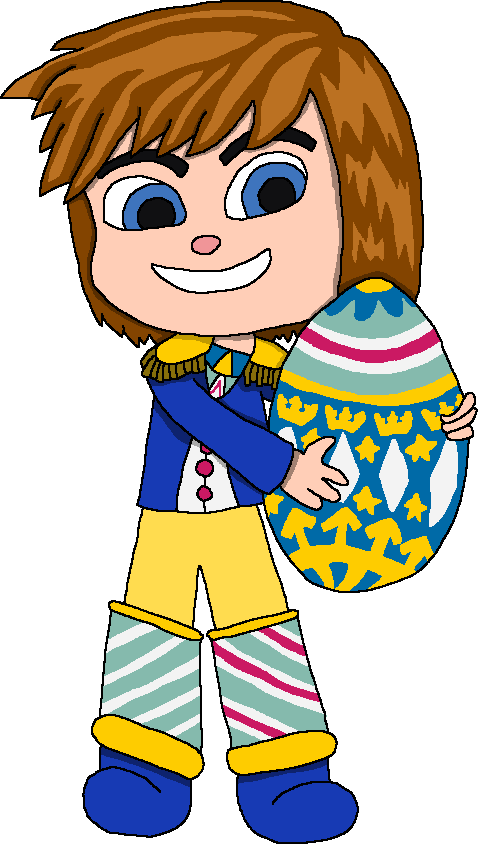 Eric Von Schweetz Holding A Easter Egg - Cartoon (478x844), Png Download