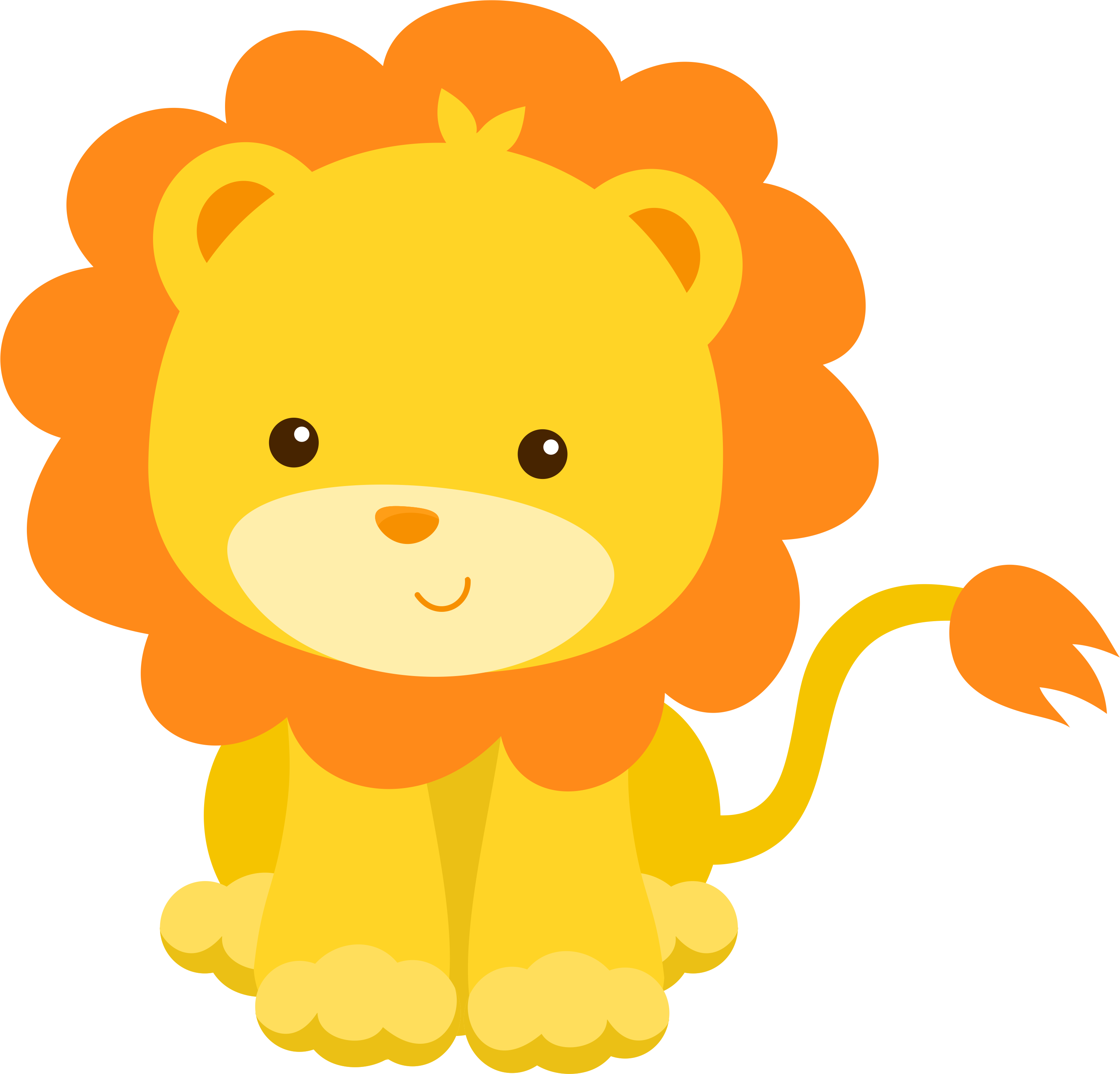 Baby Animals Png Image Background - Baby Lion Clipart (3001x2877), Png Download