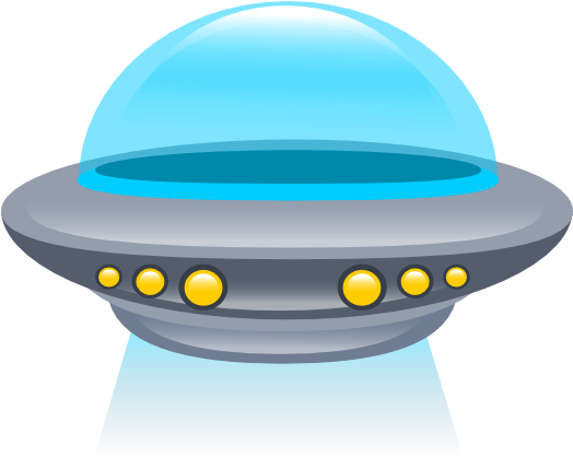 Spaceship 2d Opengameartorg - Transparent Flying Saucer Png (523x484), Png Download