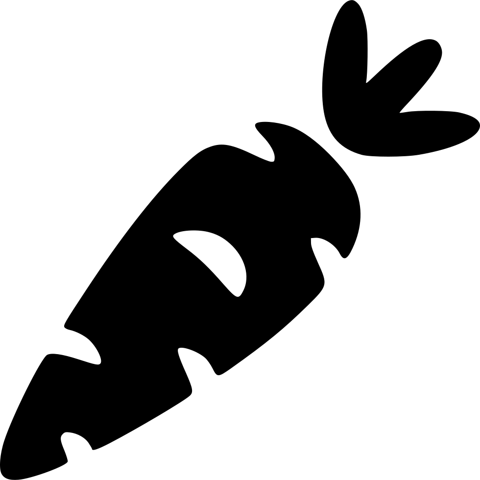 Carrot Comments - Silhouette Carrot Clipart (980x980), Png Download