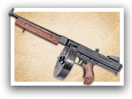 Thompson Pistol - Thompson .45 Machine Gun (523x392), Png Download