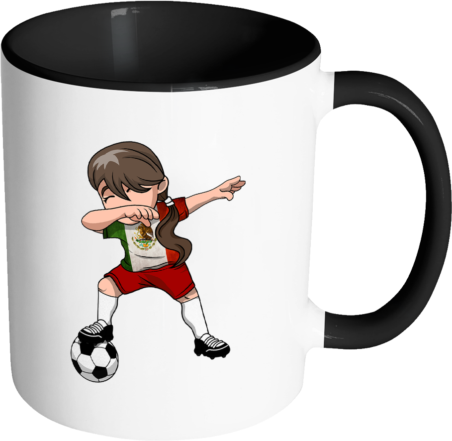 Mexican Dabbing Soccer Girl - 4th Of July Coffee Mug (1024x1024), Png Download