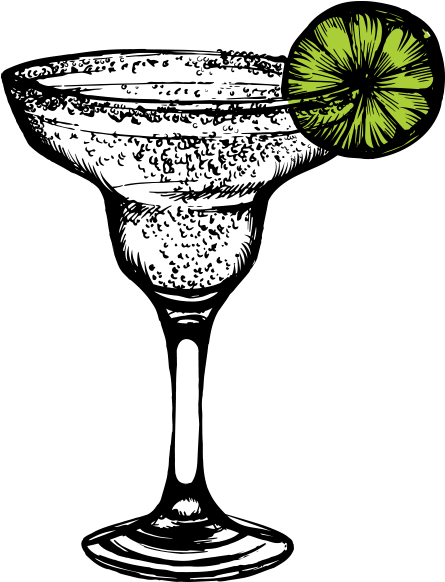 Margarita Clipart Group - Black And White Margarita (459x594), Png Download