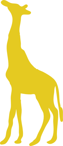 Small - Giraffe Silhouette Side (258x594), Png Download