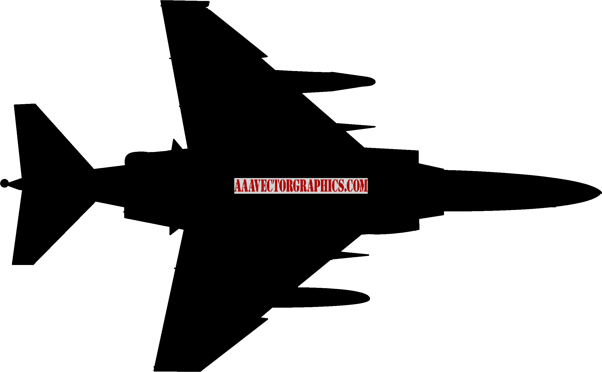 Graphic Transparent Fighter Silhouette At Getdrawings - F 4 Phantom Silhouette (2526x1561), Png Download