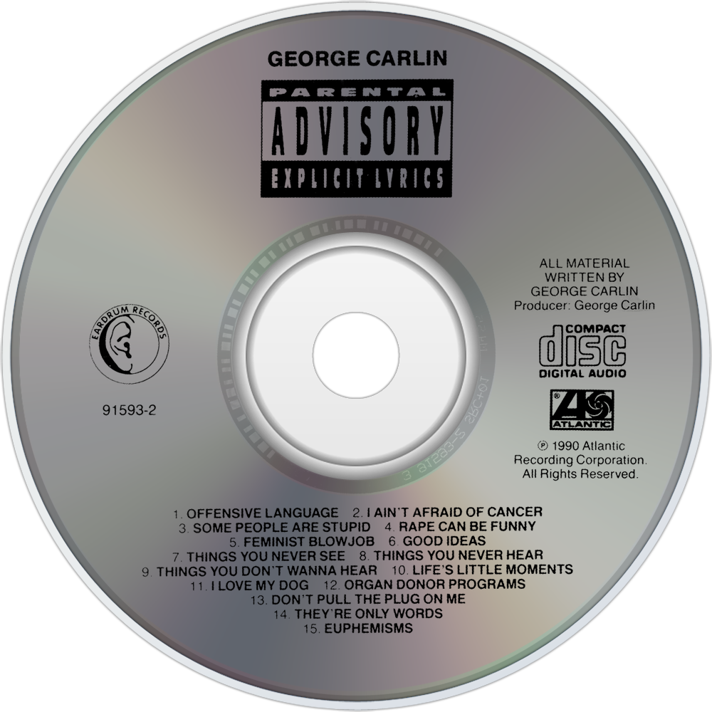 George Carlin Parental Advisory - Gold In 3 Weeks (1000x1000), Png Download