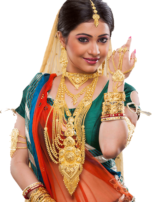 Dhanteras - Jewellery With Model Png (532x705), Png Download