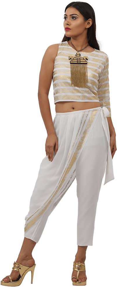 Download Bahubali 2 Tie-up Blouse & Wrap Around Pants - Baahubali PNG Image  with No Background 