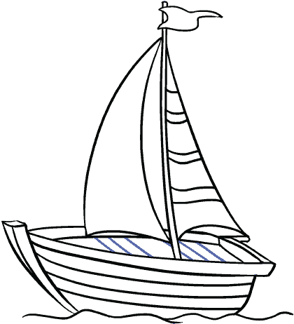 How To Draw A Boat In A Few Easy Steps Easy Drawing - Sketch A Boat Drawing (678x600), Png Download