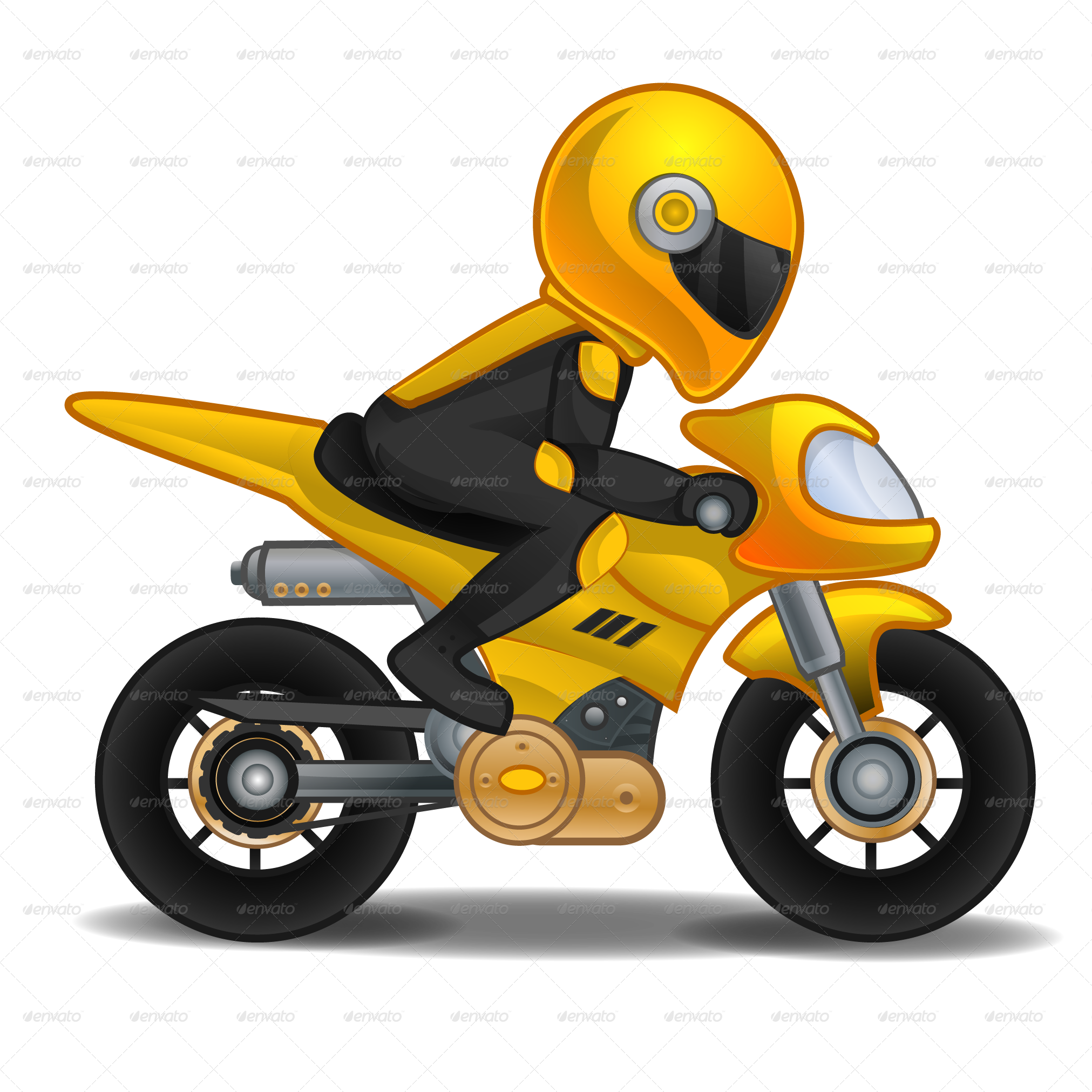 Cartoon - Motorcycle (2023x2023), Png Download