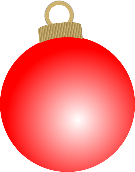 Holidays Clipart Balls - Red Christmas Ornament Clipart (468x593), Png Download