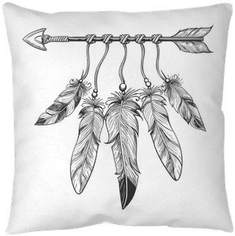 Vintage Nativity Hand Drawn Arrow With Feathers - Arrow With Feathers (400x400), Png Download
