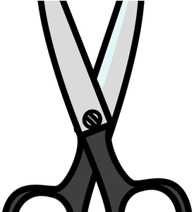 Image Of Cutting K Pictures A Pair - Scissors Drawing (450x300), Png Download