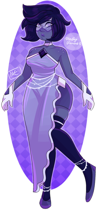 Indigo Diamond For A Court My Friend Is Working On - Indigo Diamond Steven Universe (471x750), Png Download